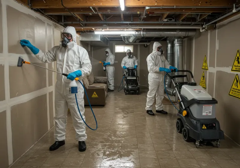 Basement Moisture Removal and Structural Drying process in Winneconne, WI